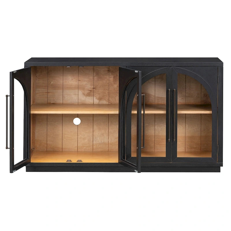 Sideboard with Metal Handles and Adjustable Shelves
