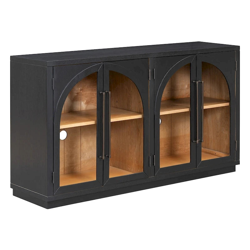 Sideboard with Metal Handles and Adjustable Shelves
