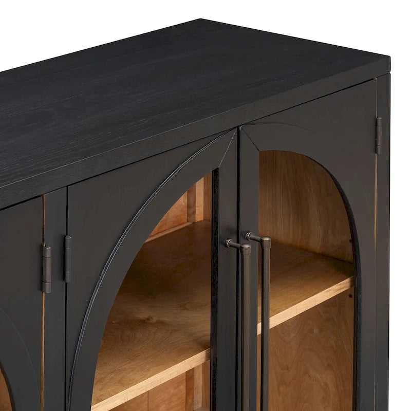 Sideboard with Metal Handles and Adjustable Shelves