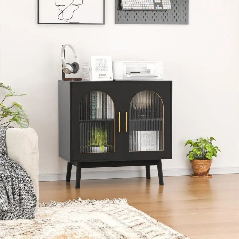 Sideboard Buffet Cabinet, Accent Kitchen Storage Cabinet - 15.7D x 31.5W x 31.5H