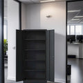 71H Metal Lockable Storage Cabinet with Doors and 4 Shelves