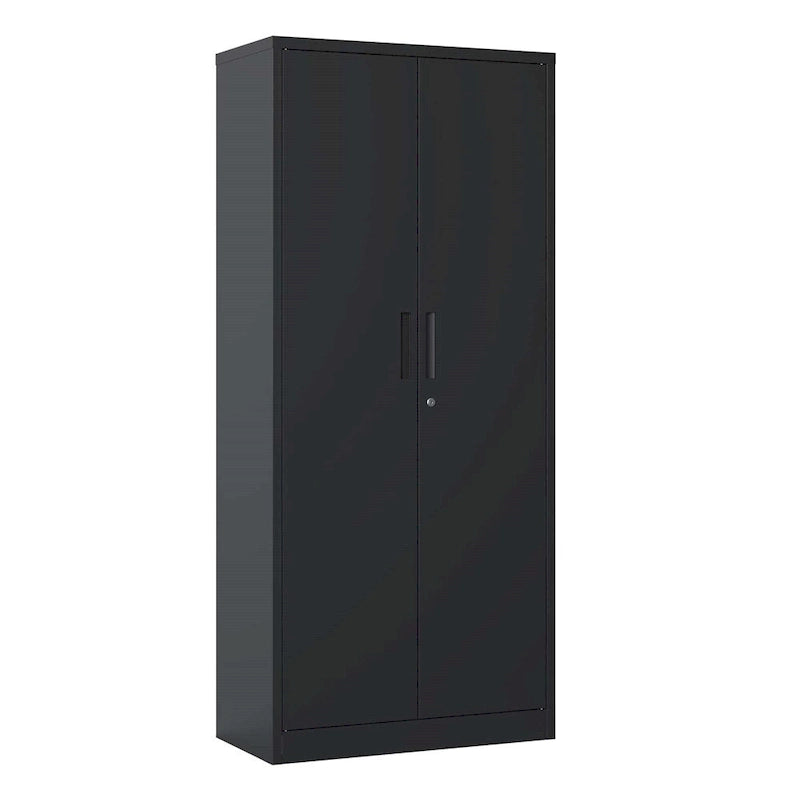 71H Metal Lockable Storage Cabinet with Doors and 4 Shelves