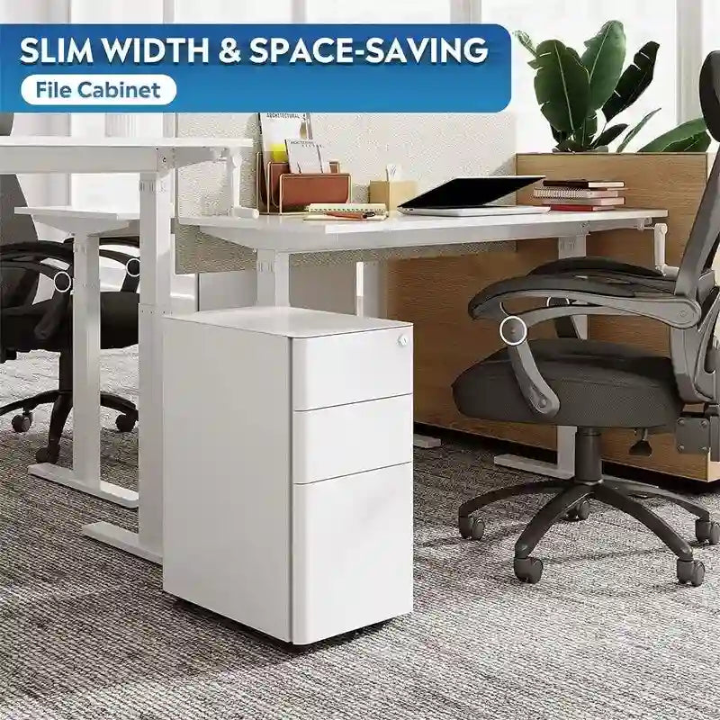 3-Drawer Slim Vertical File Cabinet