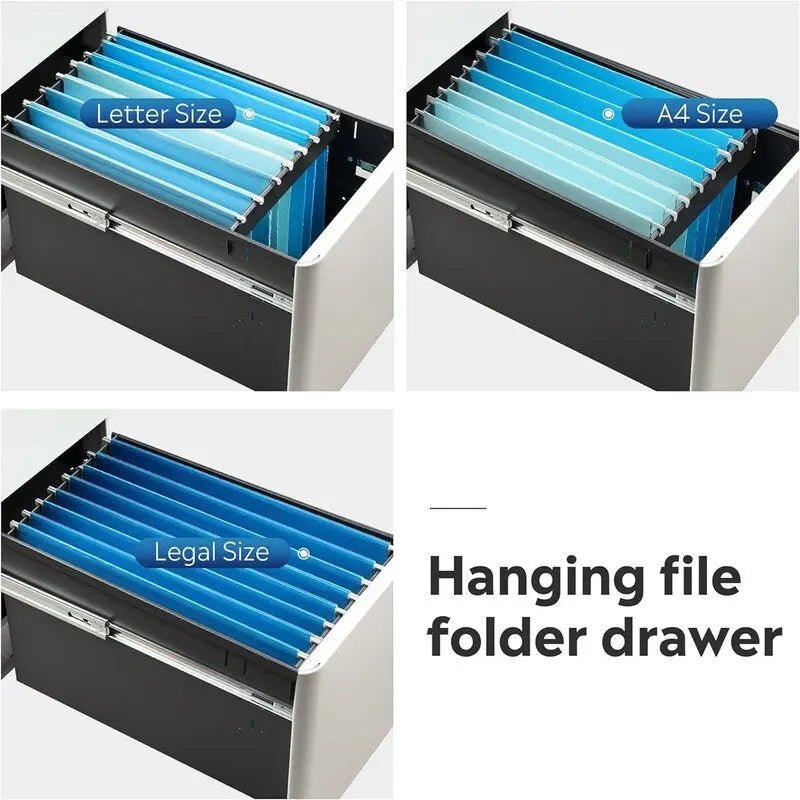3-Drawer Slim Vertical File Cabinet