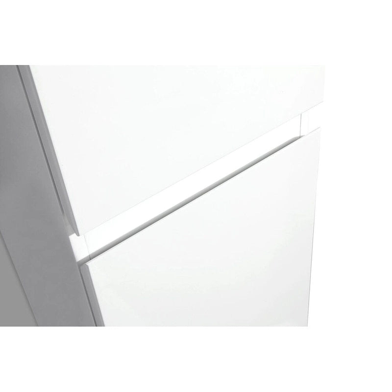 14-Inch Linen Tower in High-Gloss Lacquer - 13.8 x 11.8 x 55.1