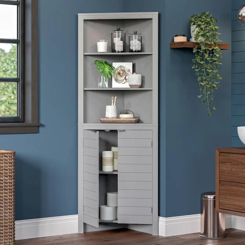 Retro Floral Accent Cabinet