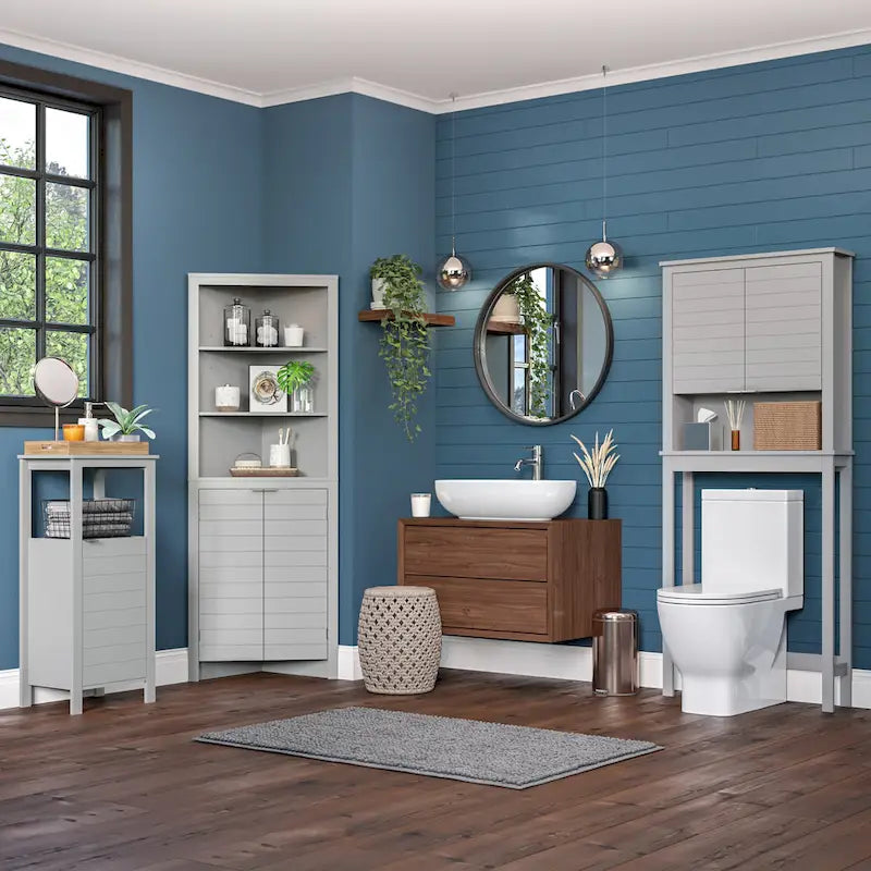 Retro Floral Accent Cabinet