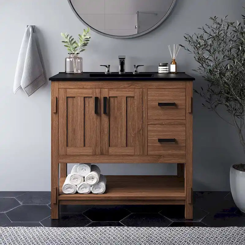Ashlyn 36 Wood Bathroom Vanity Cabinet (Sink Basin Not Included) - 36