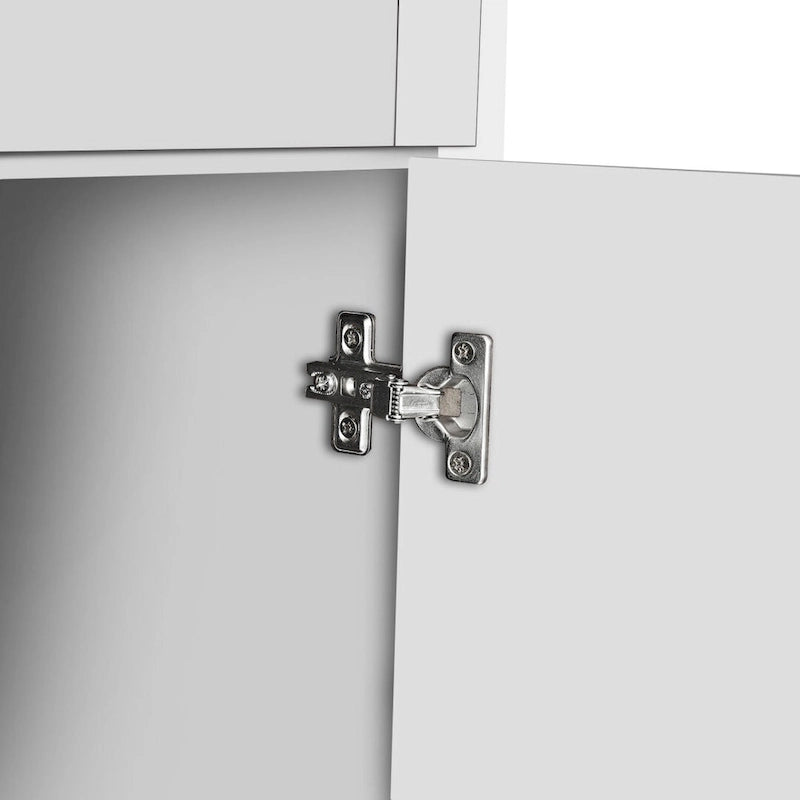 Tall Storage Cabinet with 8 Doors and 4 Shelves Wall Storage Cabinet - 24.00L * 12.80W * 72.40H