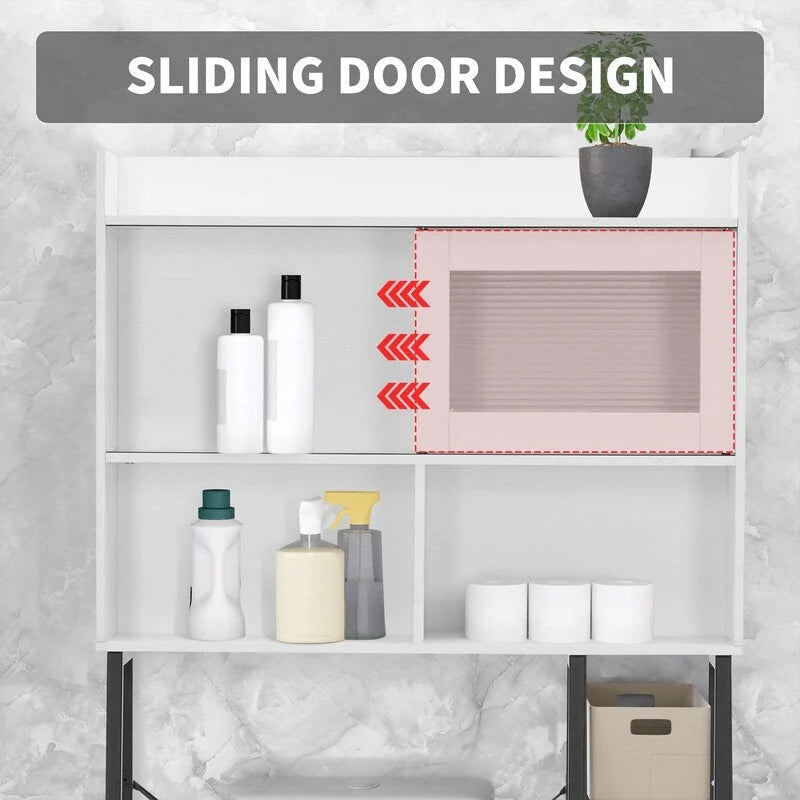 Over the Toilet Storage Cabinet - 11.8D x 32.3W x 60.2H