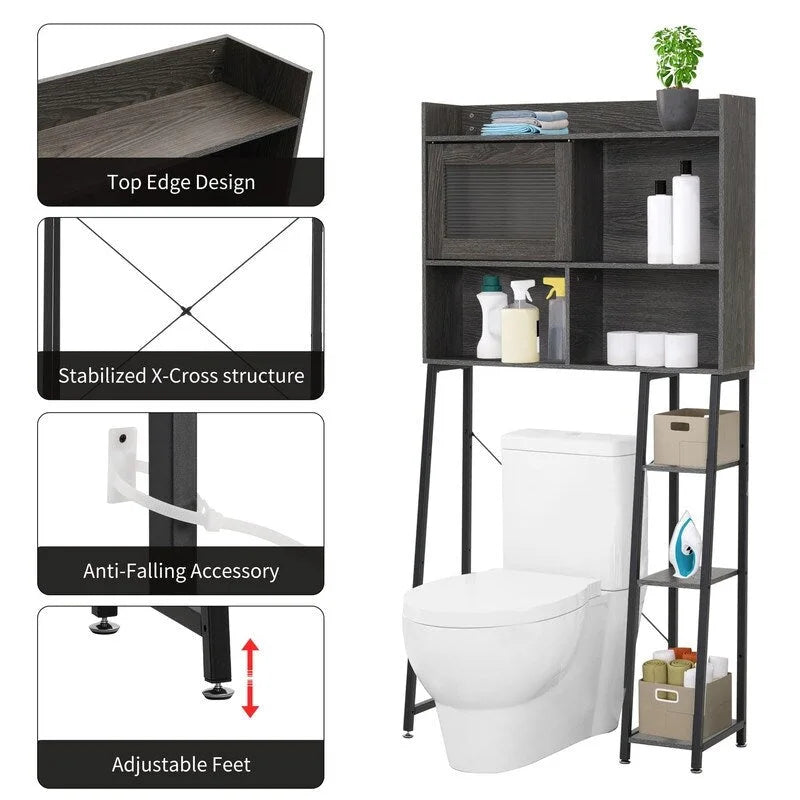 Over the Toilet Storage Cabinet - 11.8D x 32.3W x 60.2H