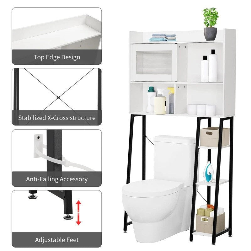 Over the Toilet Storage Cabinet - 11.8D x 32.3W x 60.2H
