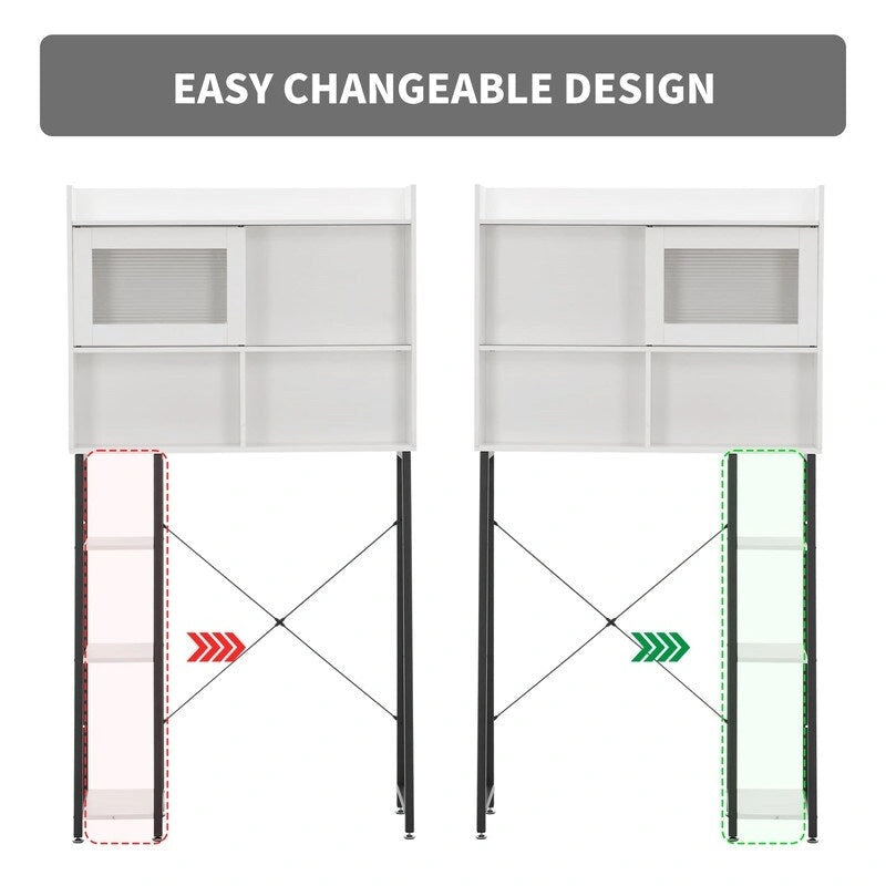 Over the Toilet Storage Cabinet - 11.8D x 32.3W x 60.2H