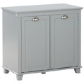 Tilt-Out Laundry Sorter Cabinet,Bathroom Storage Organizer with Two-Compartment Tilt-Out Hamper