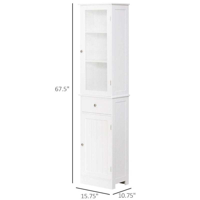 Slim Bathroom Storage Cabinet,Tall Bathroom Cabinet,Narrow Linen Tower