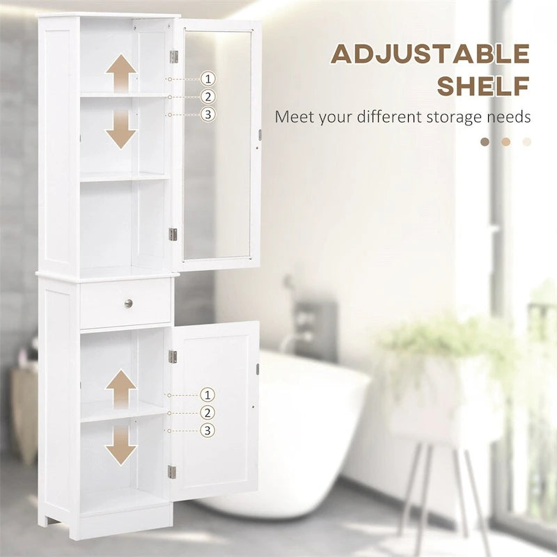 Slim Bathroom Storage Cabinet,Tall Bathroom Cabinet,Narrow Linen Tower