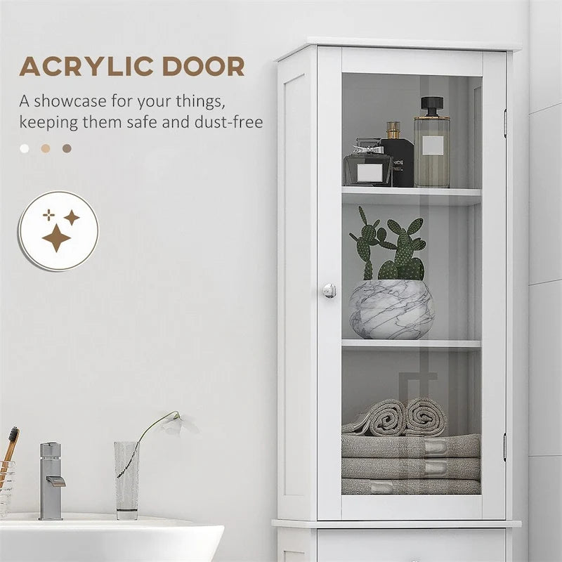 Slim Bathroom Storage Cabinet,Tall Bathroom Cabinet,Narrow Linen Tower