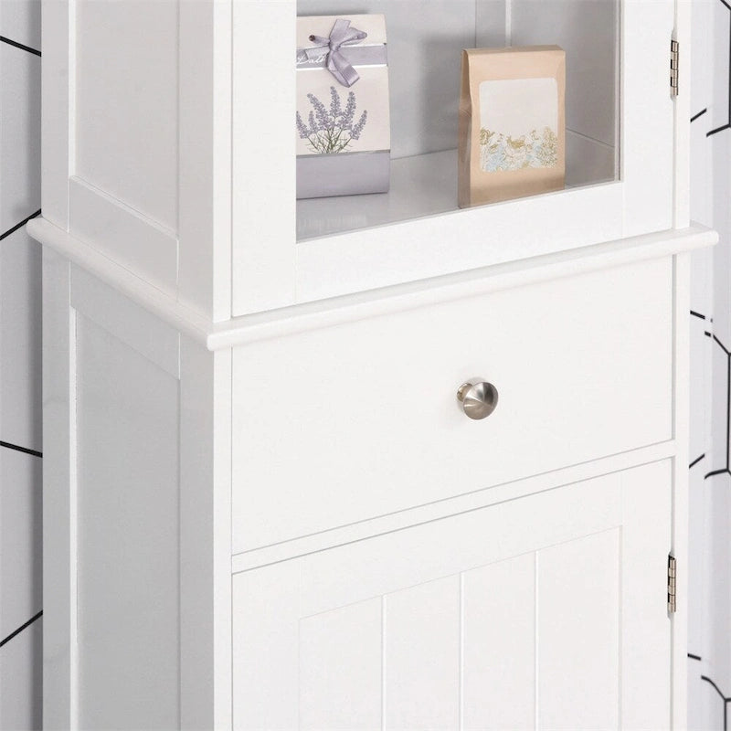 Slim Bathroom Storage Cabinet,Tall Bathroom Cabinet,Narrow Linen Tower