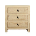 Nightstand with three drawers weathered natural 24x18x26H